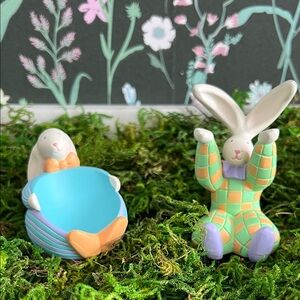 VINTAGE AVON 1990s "Eggs-To-You" Resin Easter egg holders. Lot of 2